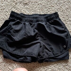 Women's Black Athletic Running Shorts